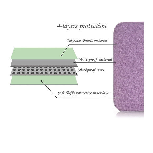 Egiant purple soft fleece lined 11" laptop sleeve - Picture 7 of 7